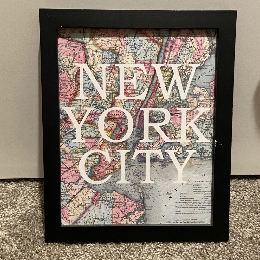 New York Map Wall Art